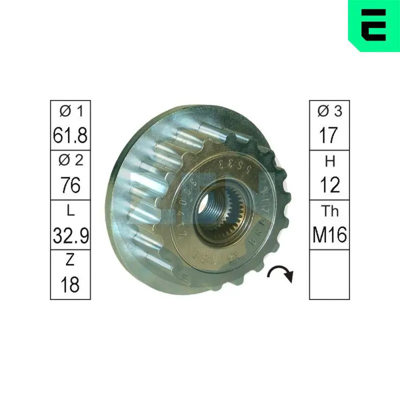 Era ZN5533 Муфта свободного хода VW