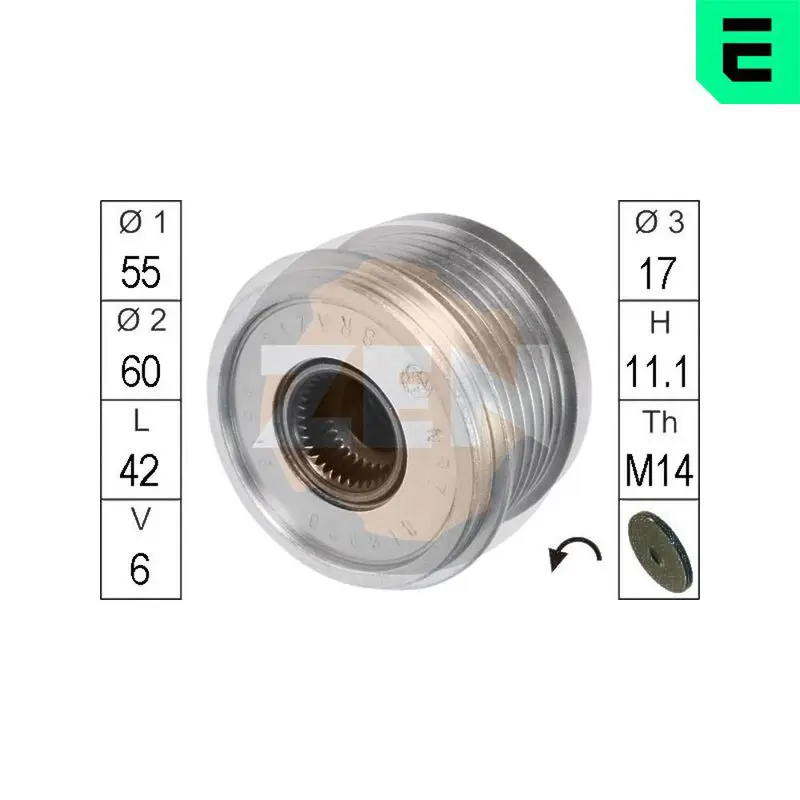 ERA ZN5516 Alternator Freewheel Clutch