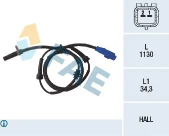 FAE 78034 Датчик ABS Citroen