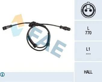 FAE 78026 Датчик ABS Renault