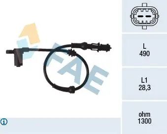 78077 Датчик ABS Opel