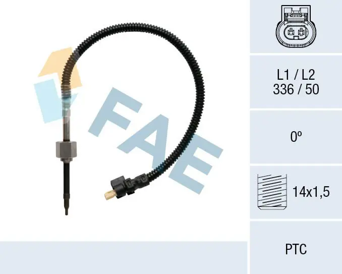 FAE 68034 Датчик, температура выхлопных