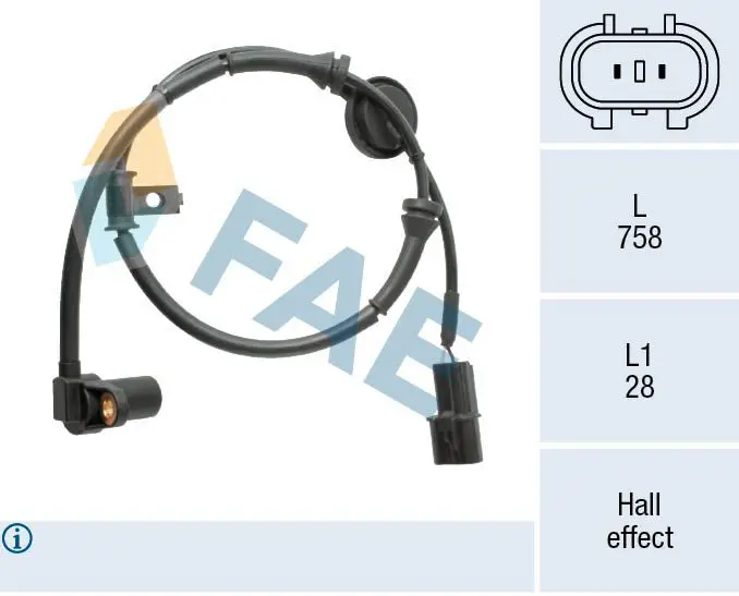 FAE 78576 Датчик ABS