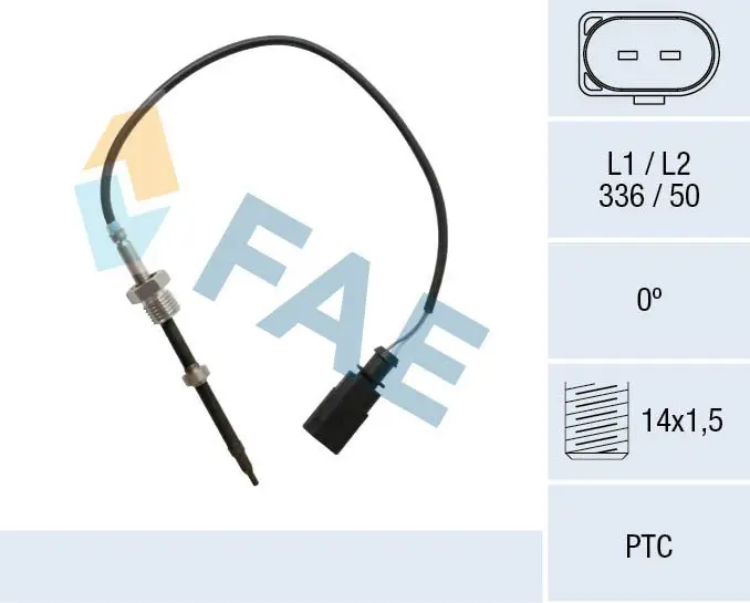 FAE 68025 Датчик, температура выхлопных