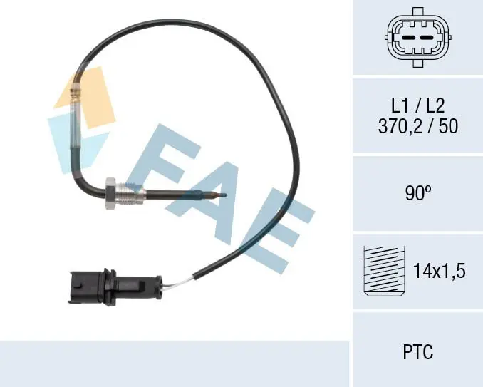 FAE 68073 Датчик, температура выхлопных