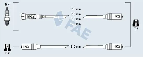 FAE 85690 Комплект проводов зажигания