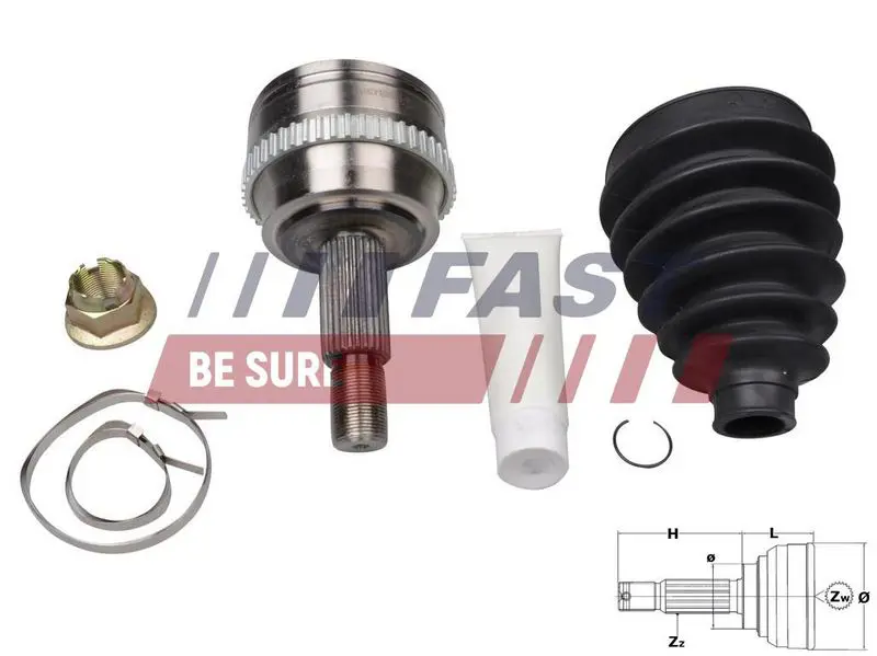 FAST FT25092K Шарнирный комплект, приводной