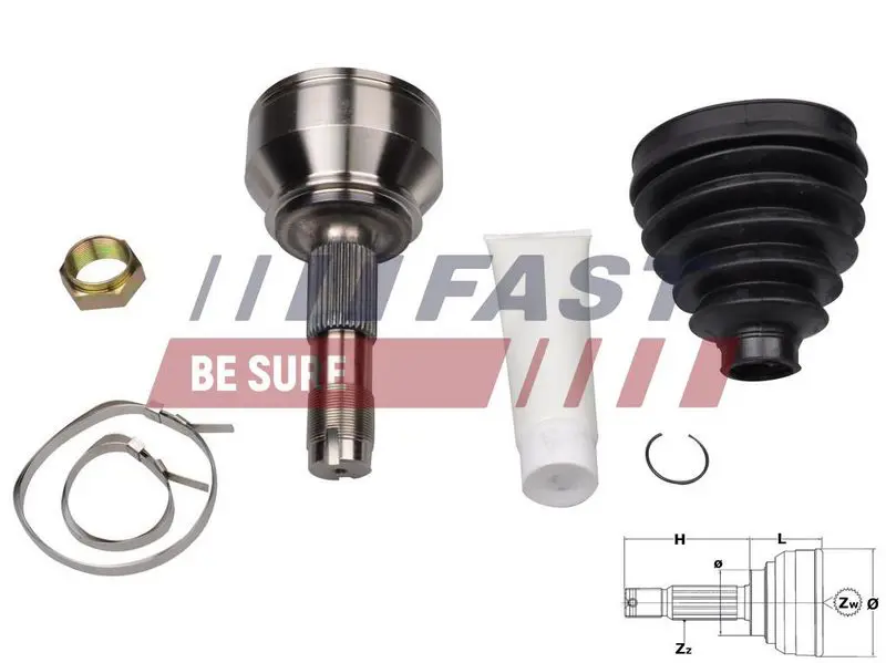 FAST FT25080K Шарнирный комплект, приводной
