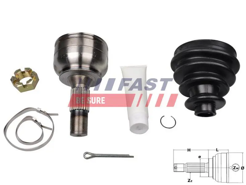 FAST FT25037K Шарнирный комплект, приводной