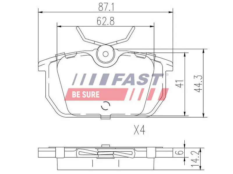 FAST FT29035 Комплект тормозных колодок,