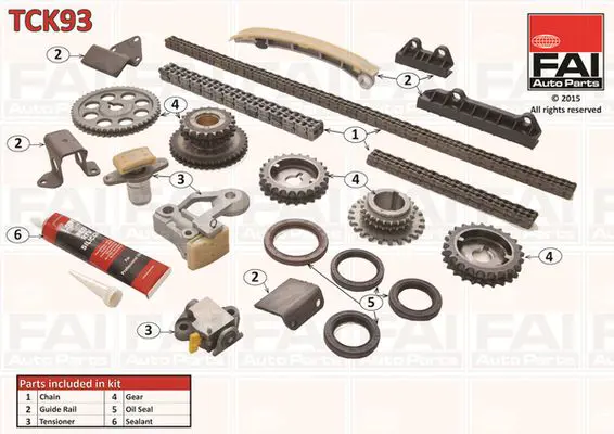 FAI AUTOPARTS TCK93 Комплект цепи привода