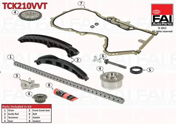 TCK210VVT Комплект цепи привода