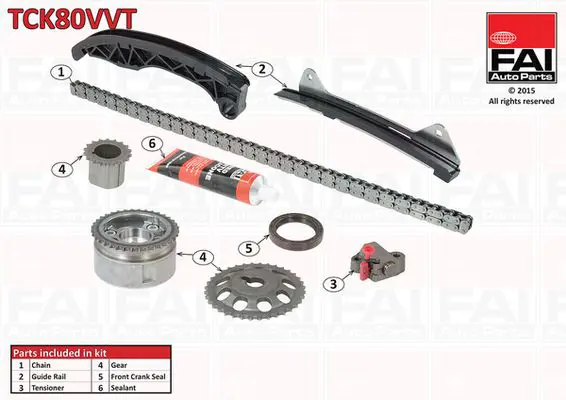 FAI AUTOPARTS TCK80VVT Комплект цепи привода