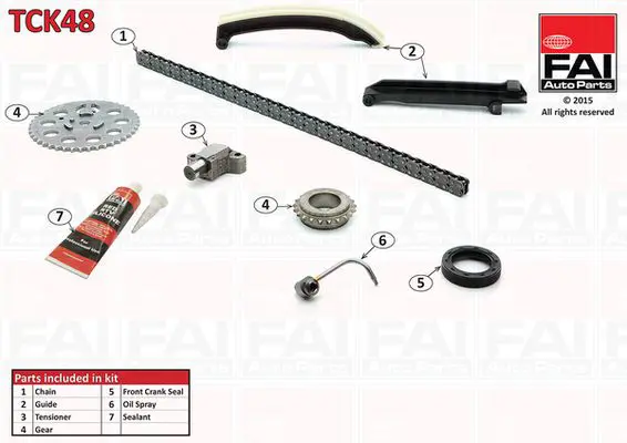 FAI AUTOPARTS TCK48 Комплект цепи привода