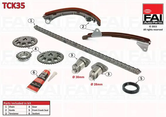 FAI AUTOPARTS TCK35 Комплект цепи привода