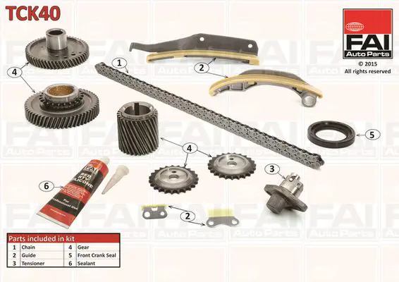FAI AUTOPARTS TCK40 Комплект цепи привода