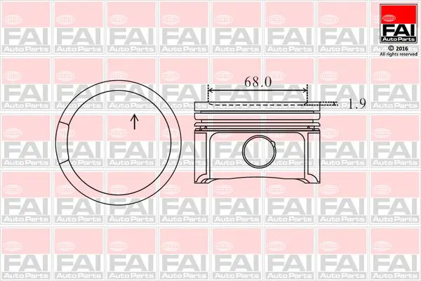 FAI AUTOPARTS PK2050 Поршень