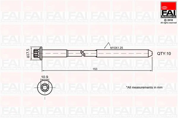 FAI AUTOPARTS B701 Комплект болтов