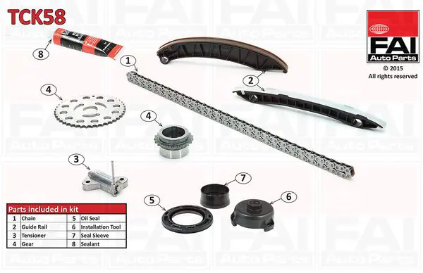 FAI AUTOPARTS TCK58 Комплект цепи привода