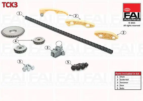 FAI AUTOPARTS TCK3 Комплект цепи привода