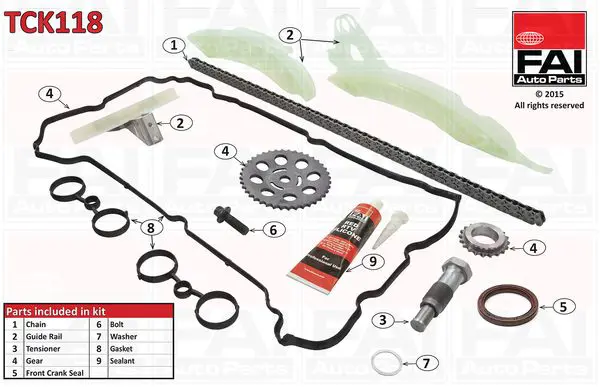 FAI AUTOPARTS TCK118 Комплект цепи привода