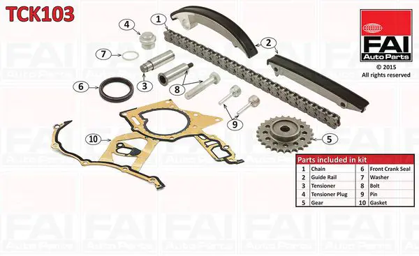 FAI AUTOPARTS TCK103 Комплект цепи привода