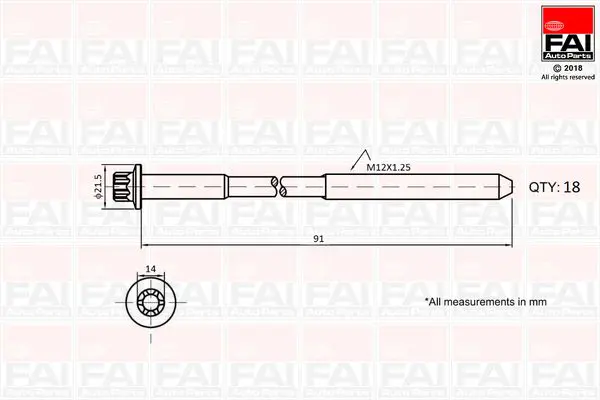 B2101 Комплект болтов