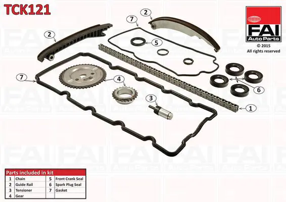 FAI AUTOPARTS TCK121 Комплект цепи привода
