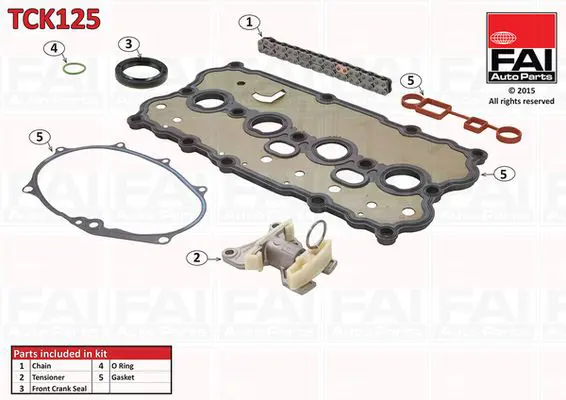 FAI AUTOPARTS TCK125 Комплект цепи привода