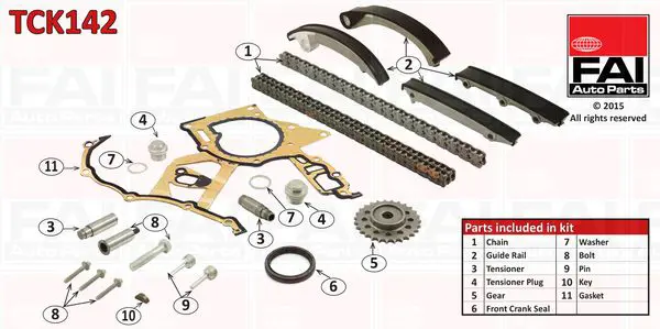 FAI AUTOPARTS TCK142 Комплект цепи привода