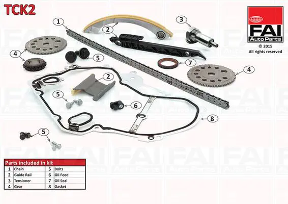 FAI AUTOPARTS TCK2 Комплект цепи привода