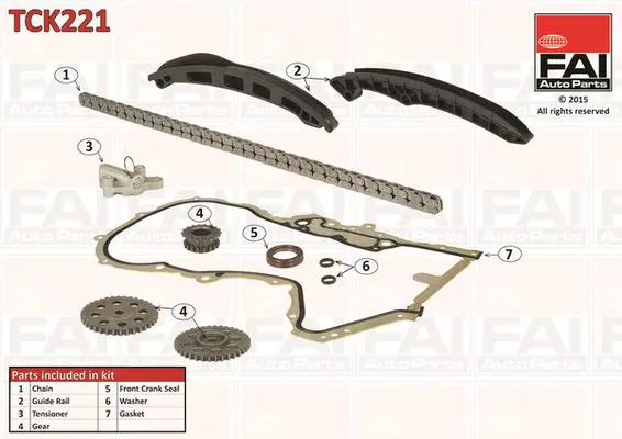 FAI AUTOPARTS TCK221 Комплект цепи привода