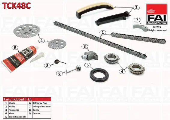 FAI AUTOPARTS TCK48C Комплект цепи привода