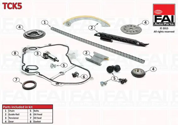 FAI AUTOPARTS TCK5 Комплект цепи привода