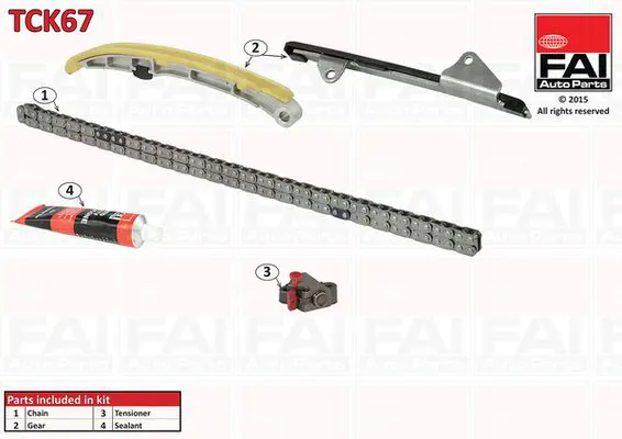 FAI AUTOPARTS TCK67 Комплект цепи привода
