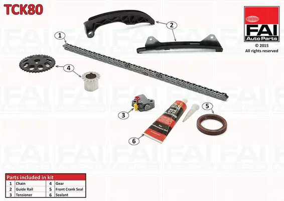 FAI AUTOPARTS TCK80 Комплект цепи привода