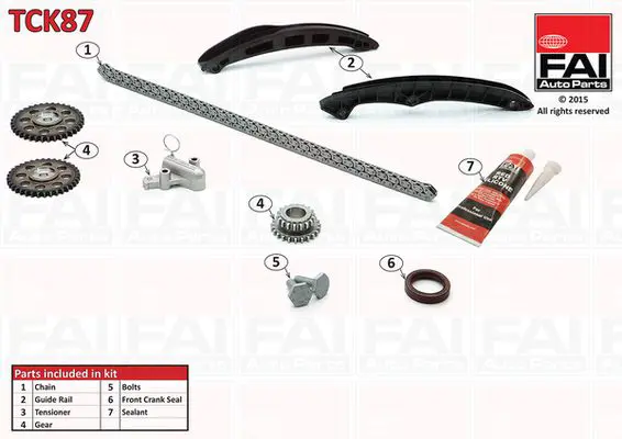 FAI AUTOPARTS TCK87 Комплект цепи привода