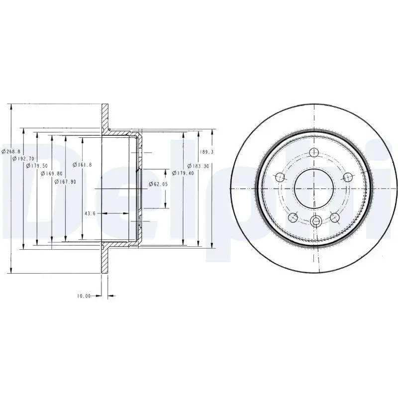 Delphi BG3178 Тормозной диск