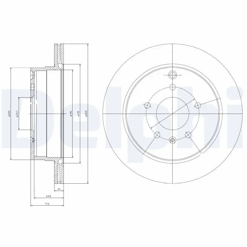 Delphi BG4069 Тормозной диск