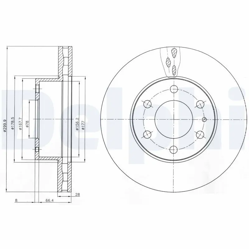 Delphi BG4100 Диск тормозной 2шт в упаковке