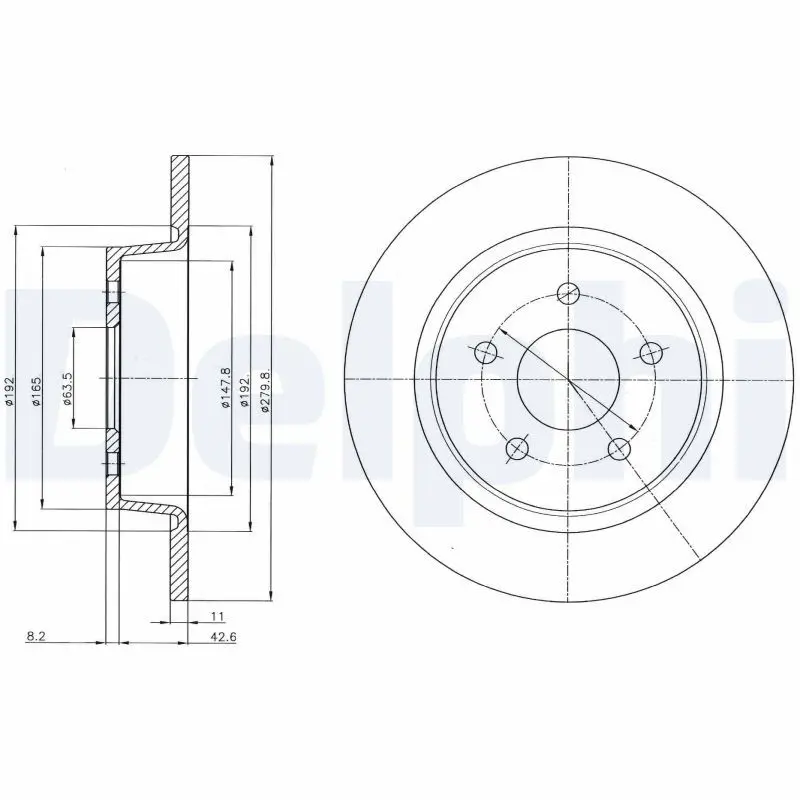 Delphi BG4533C Тормозной диск