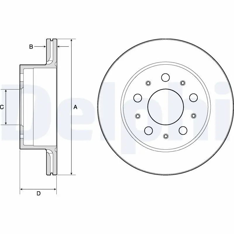 Delphi BG4796C Диск тормозной задний
