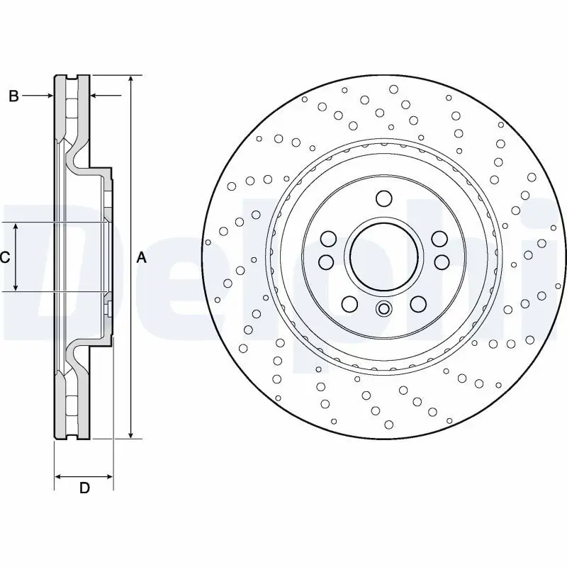 DELPHI BG9149C Тормозной диск