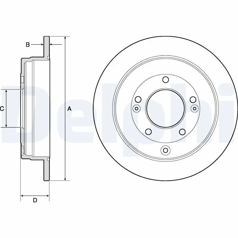 DELPHI BG4767C Тормозной диск