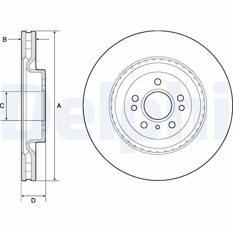 DELPHI BG9175C Диск тормозной MERCEDES ML