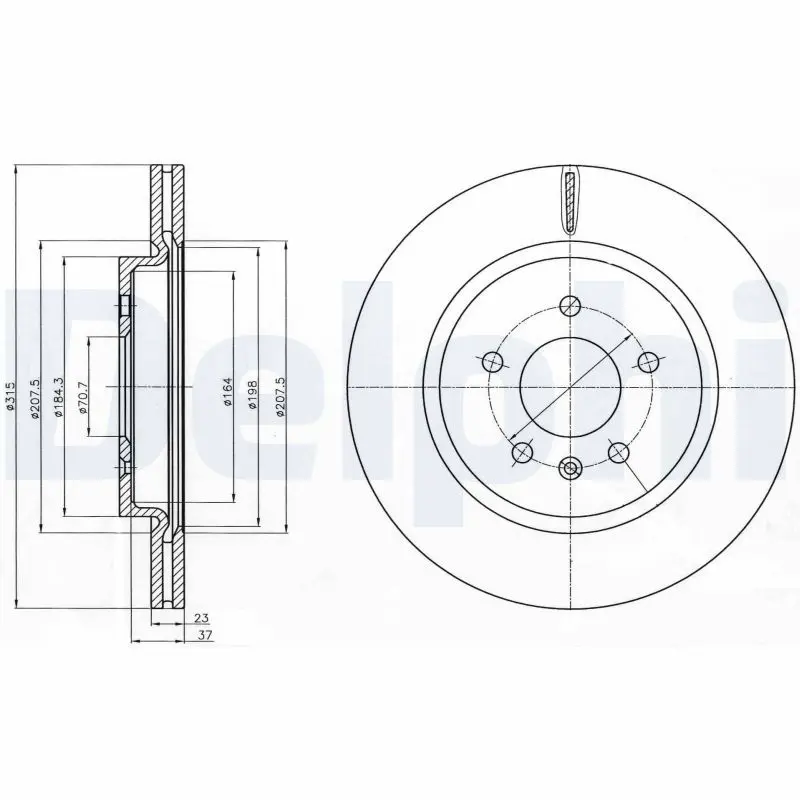 DELPHI BG4388C Тормозной диск