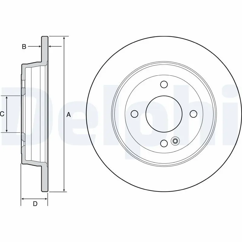 DELPHI BG4564 Диск тормозной DELPHI BG4564