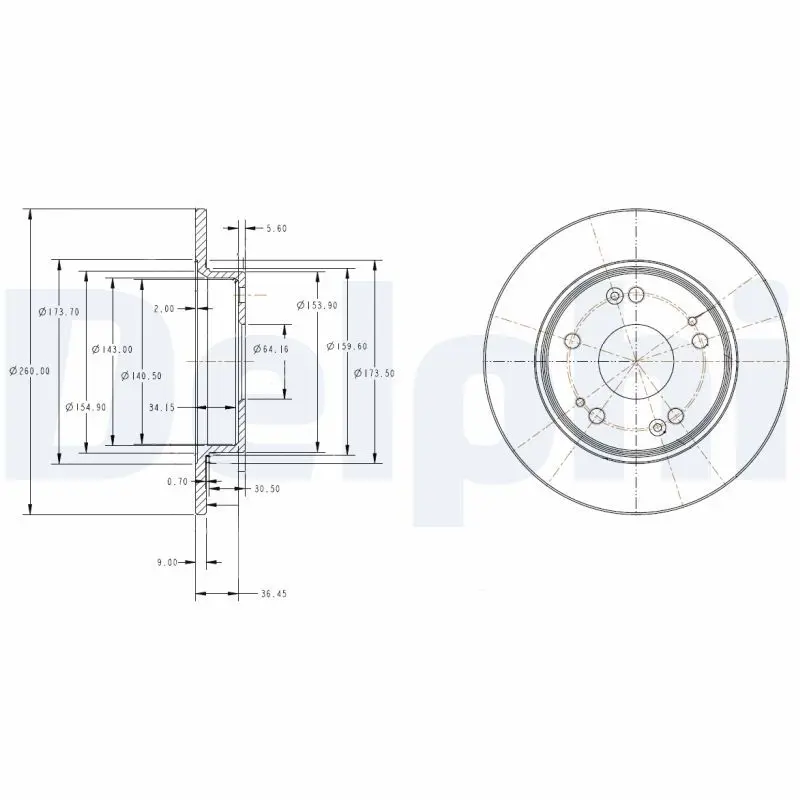 Delphi BG4118C Тормозной диск