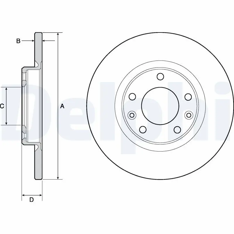 DELPHI BG4661C Тормозной диск