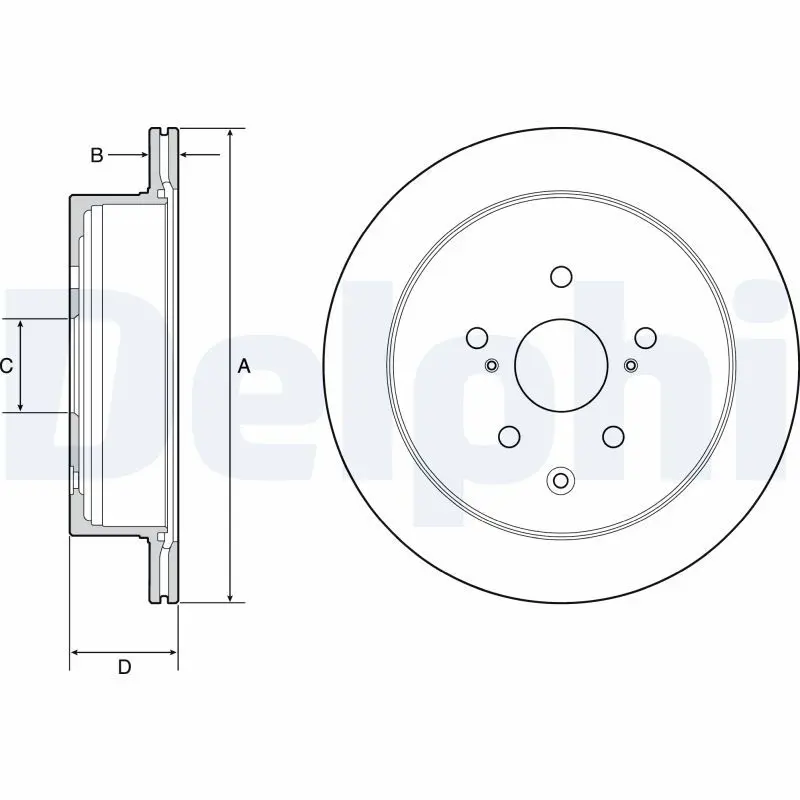 DELPHI BG4929C Тормозной диск